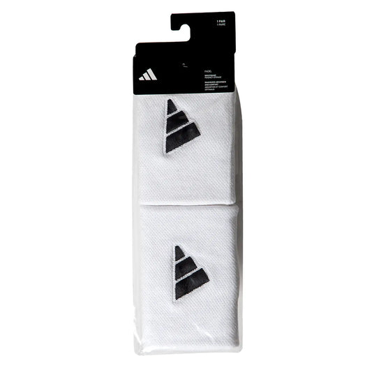 Adidas Long Wristband balta - ilgos padelio riešinės su Adidas logotipu