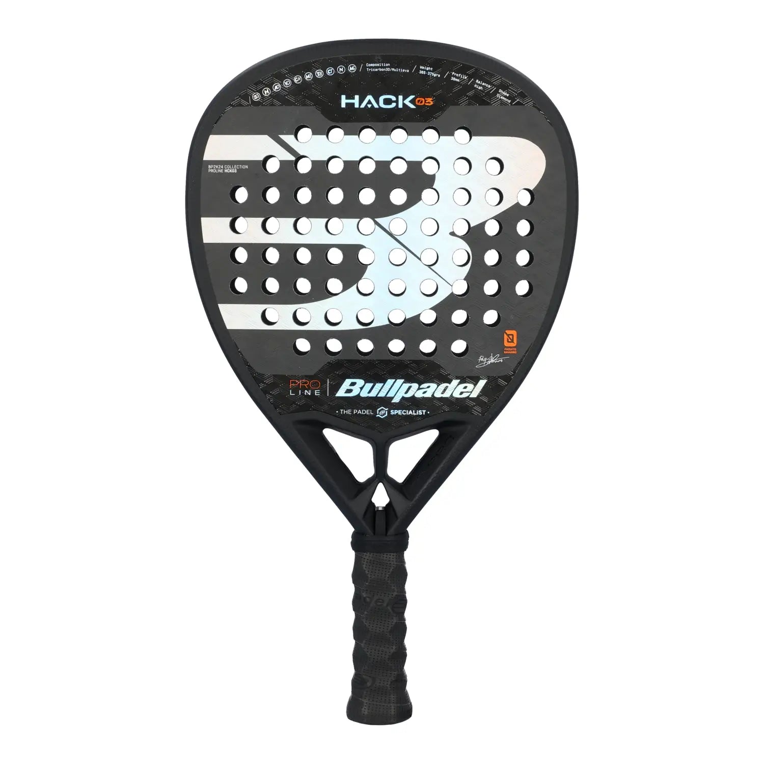 Bullpadel Hack 03 24 Paquito Navarro padel racket diamond padelio raketė
