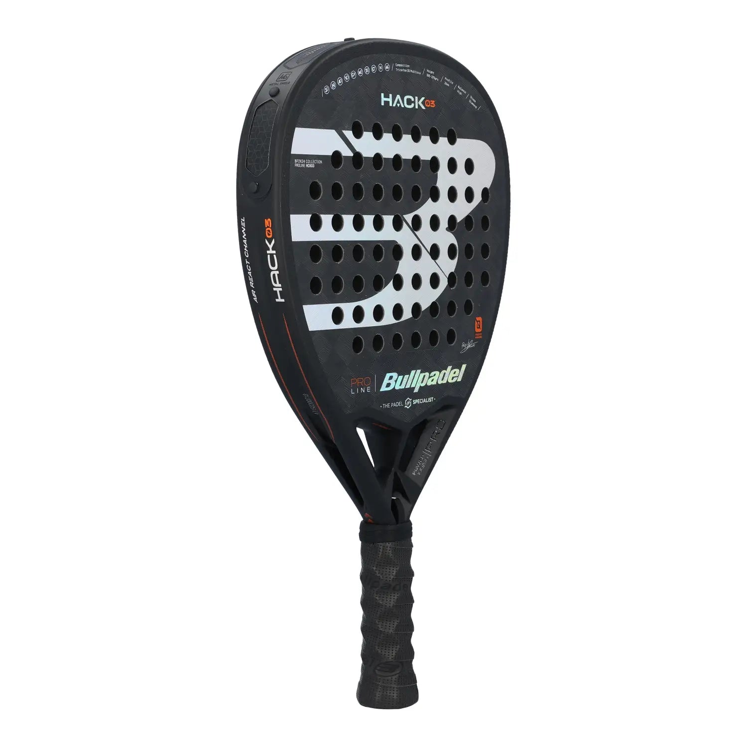 Bullpadel Hack 03 24 raketės profilis MultiEVA šerdis
