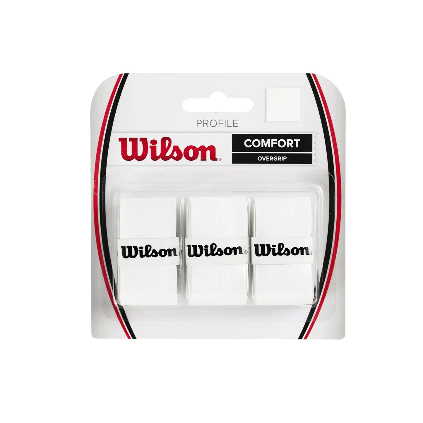 Wilson Profile Overgrip White 3 pack padel overgrip with thin 0.60 mm design