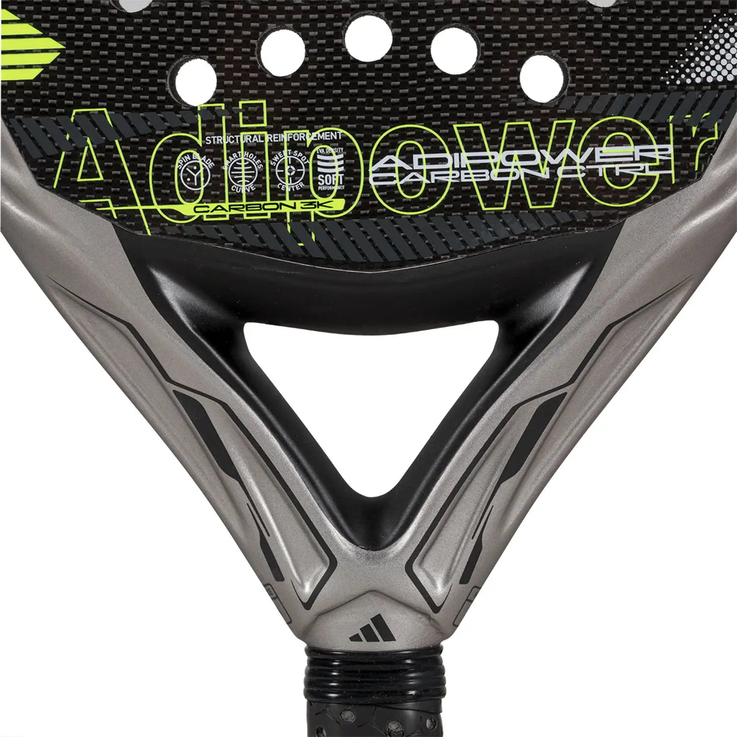 Adidas Adipower Carbon CTRL 2025 raketės profilis EVA High Memory
