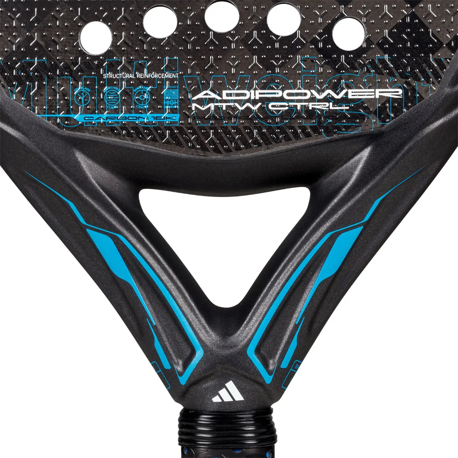 Adidas Adipower CTRL 3.4 raketės profilis EVA High Memory šerdis
