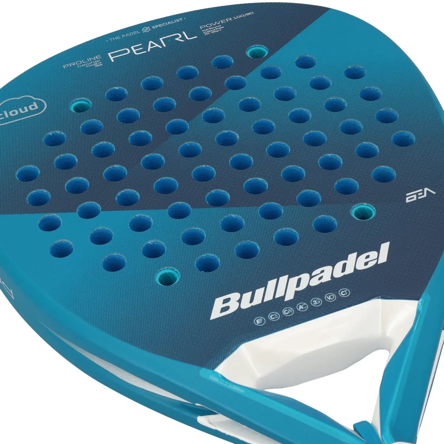 Bullpadel Pearl Cloud 25 3D Grain paviršiaus detalė