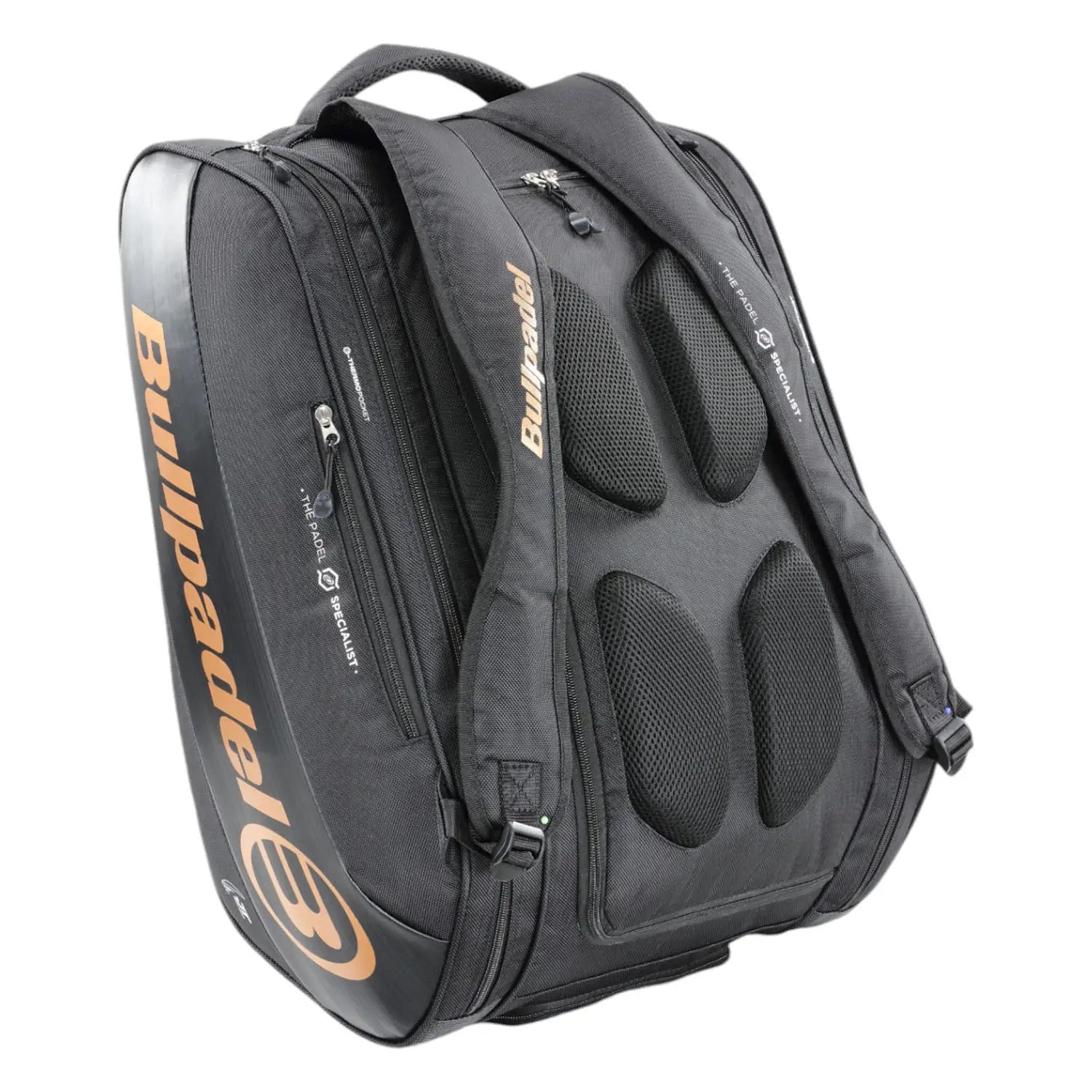 Bullpadel Vertex krepšys premium juodas dizainas
