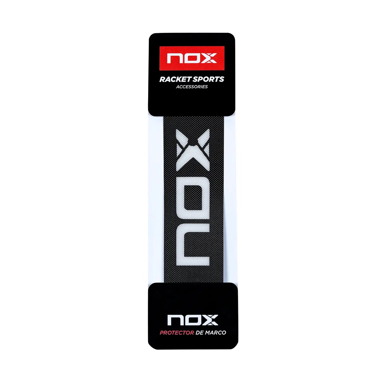 Juoda padelio raketės rėmo apsauga Nox su baltu logotipu, 1 vnt. pakuotė
