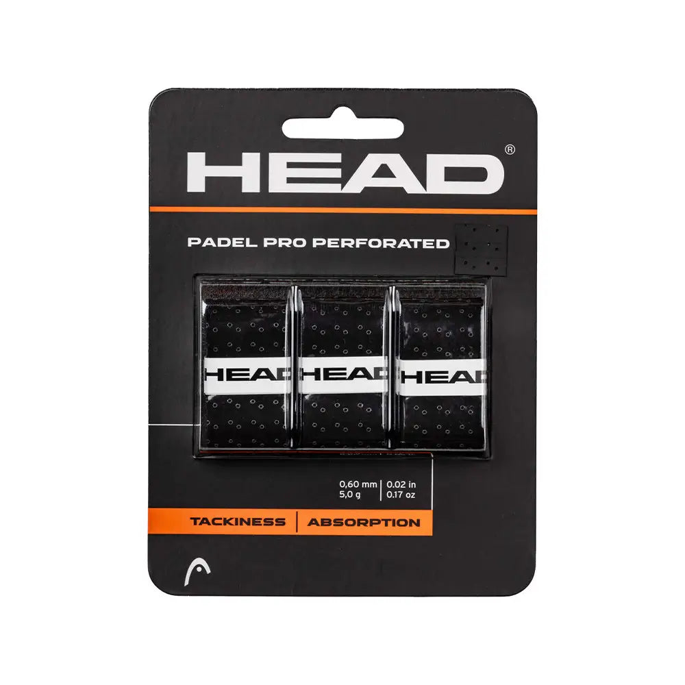 Head Padel Pro Perforated overgrip 3 vnt perforuotos padelio apvijos

