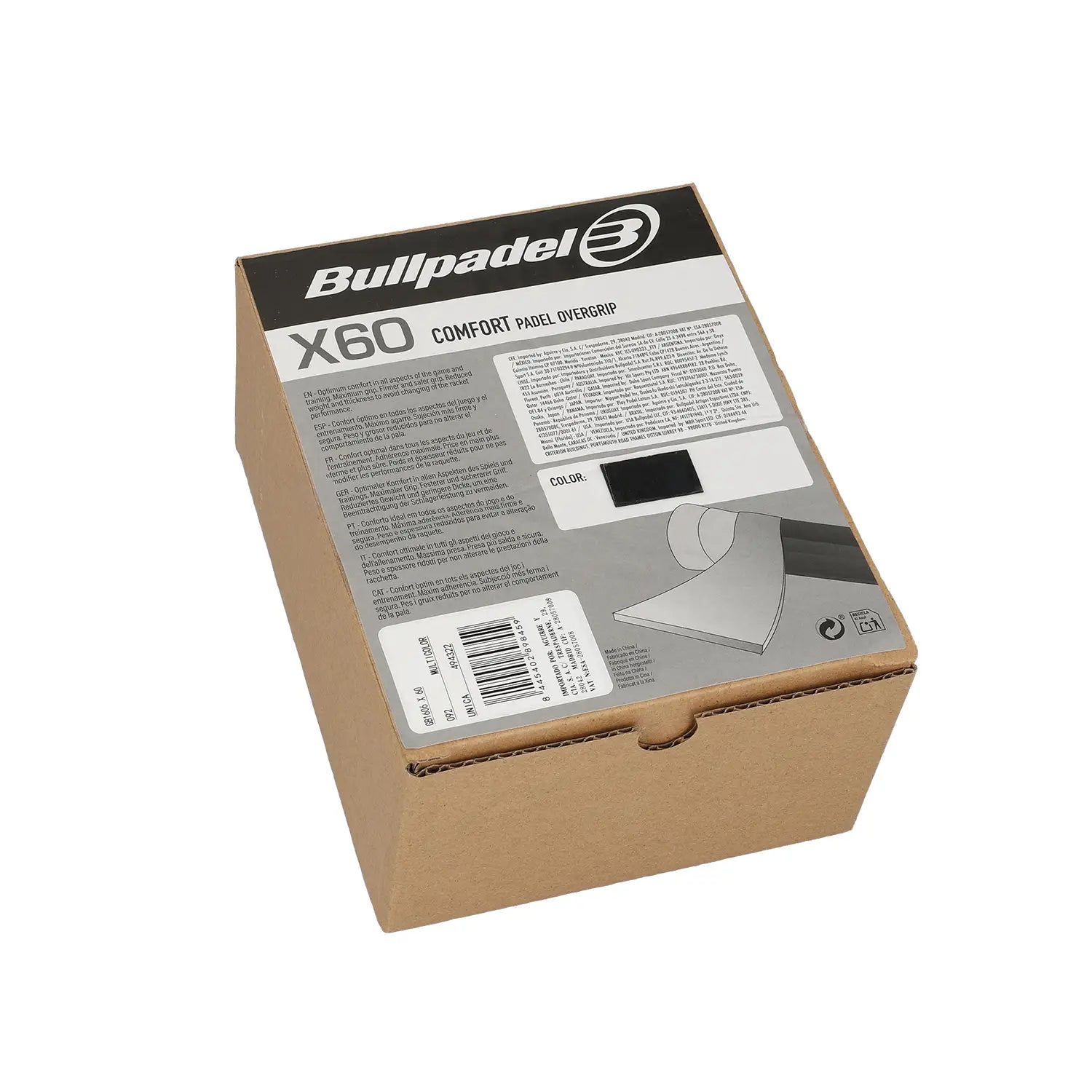 Bullpadel GB-1606 apvijos įvairių spalvų overgrip dėžė
