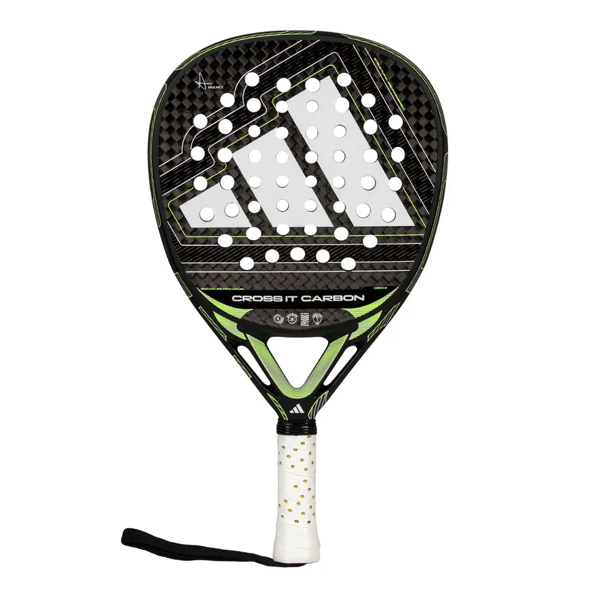 Adidas Cross IT Carbon 2026 padel racket front view with diamond power shape