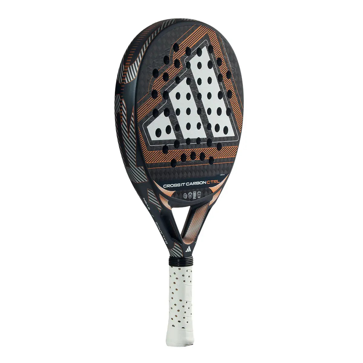 Adidas Cross IT Carbon CTRL 2026 padelio raketė - galinis vaizdas su Adidas logotipu
