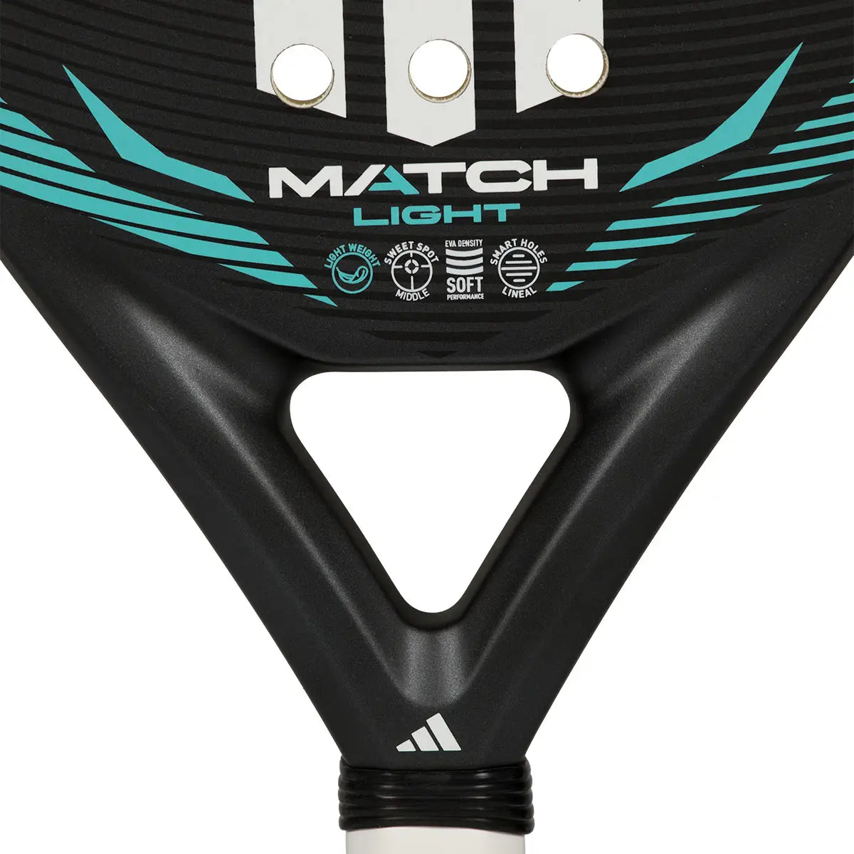 Adidas Match Light 2026 fiberglass rėmo detalė