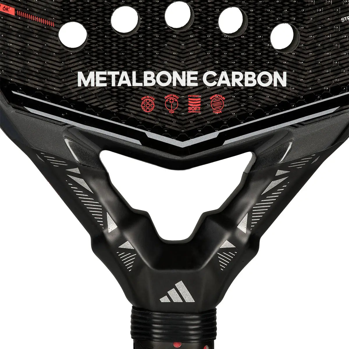 Adidas Metalbone Carbon 2026 - Spin Blade Decal tekstūra ir Smart Holes Curve sistema
