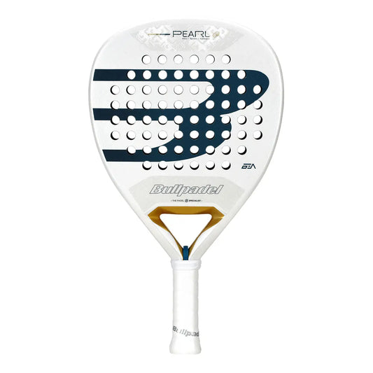 Bullpadel Pearl 26 padel racket front view showing teardrop shape and design