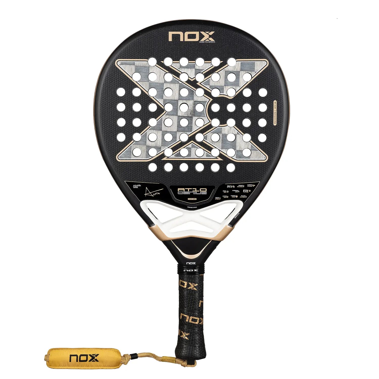 NOX AT10 Genius 18K Alum Agustin Tapia 2026 padelio raketė