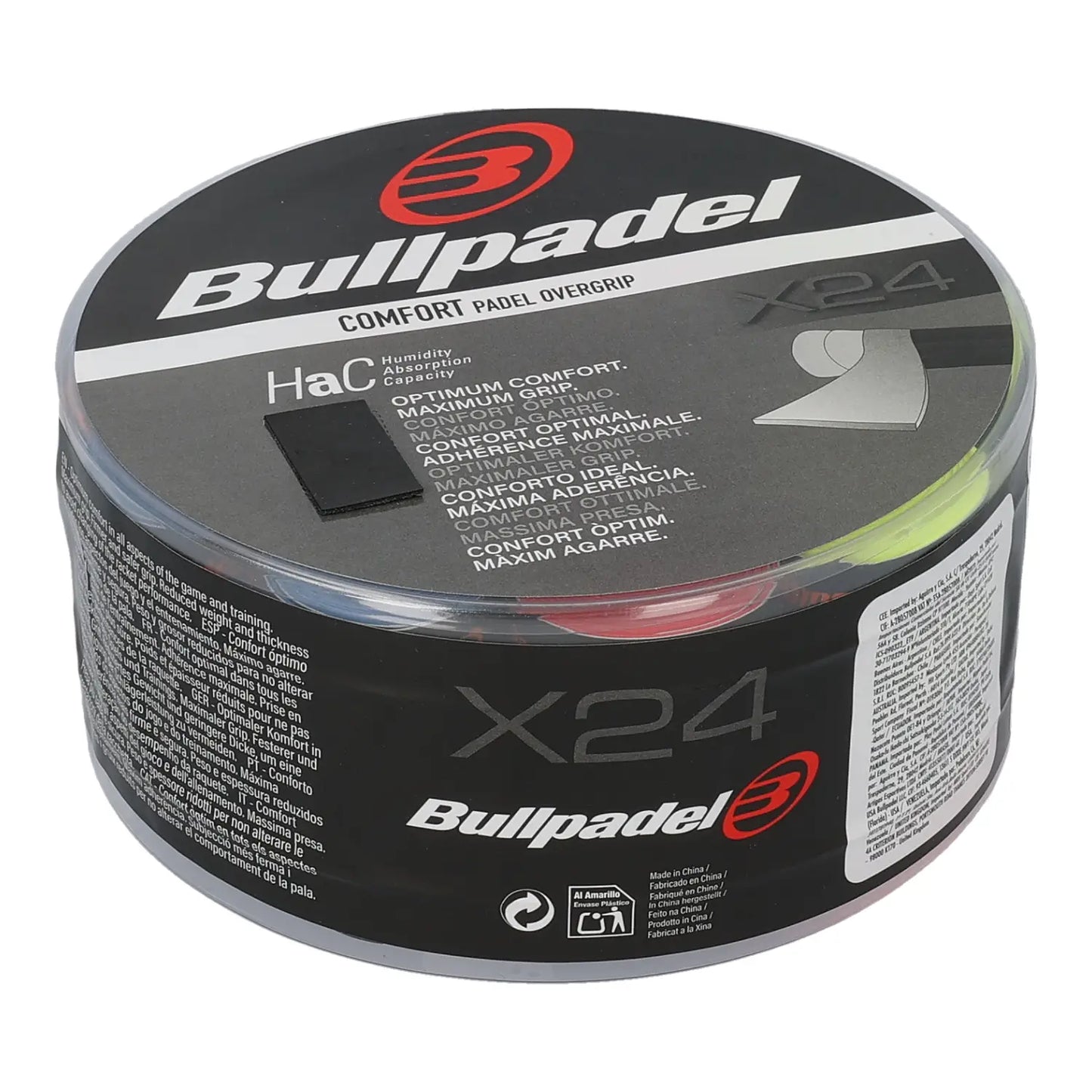 Bullpadel GB-1605 Overgrip Multicolor – 24 vnt. pakuotė (Cube Box)