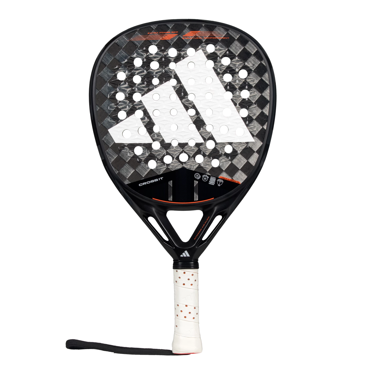 Adidas Cross IT 3.4 padel racket front view with diamond shape and dynamic design