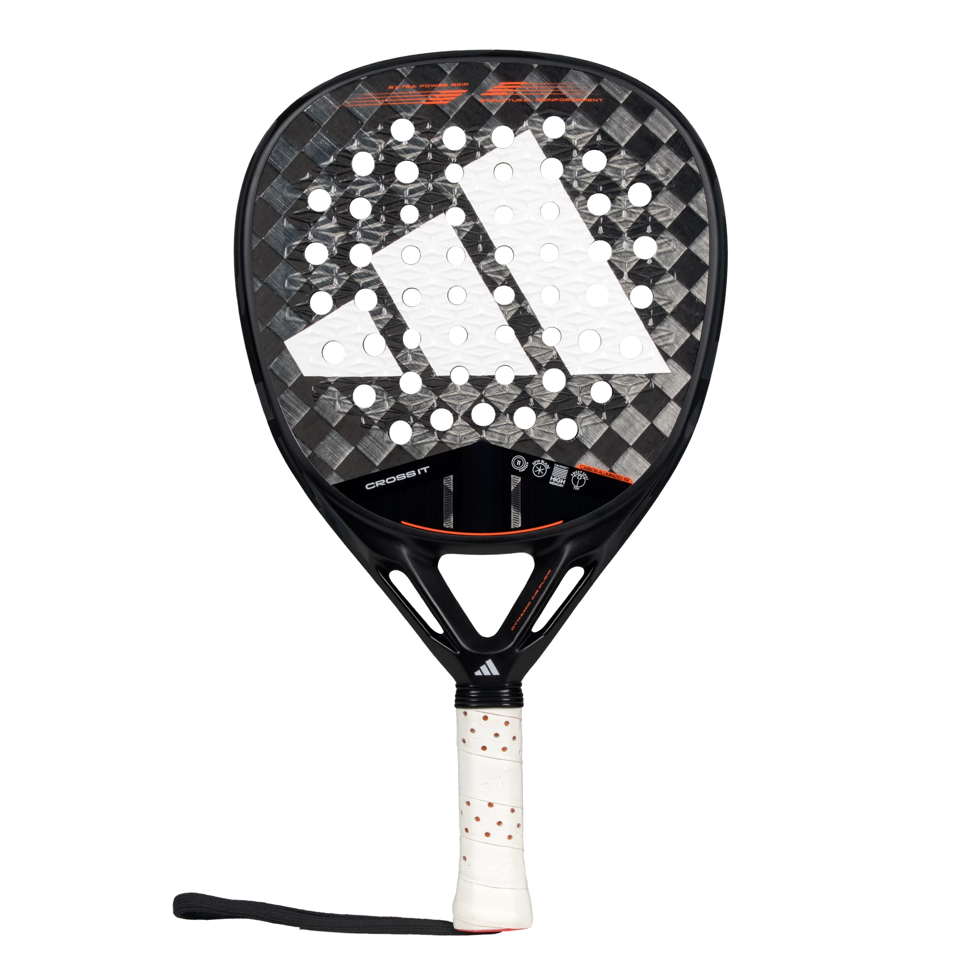Adidas Cross IT 3.4 padel racket front view with diamond shape and dynamic design