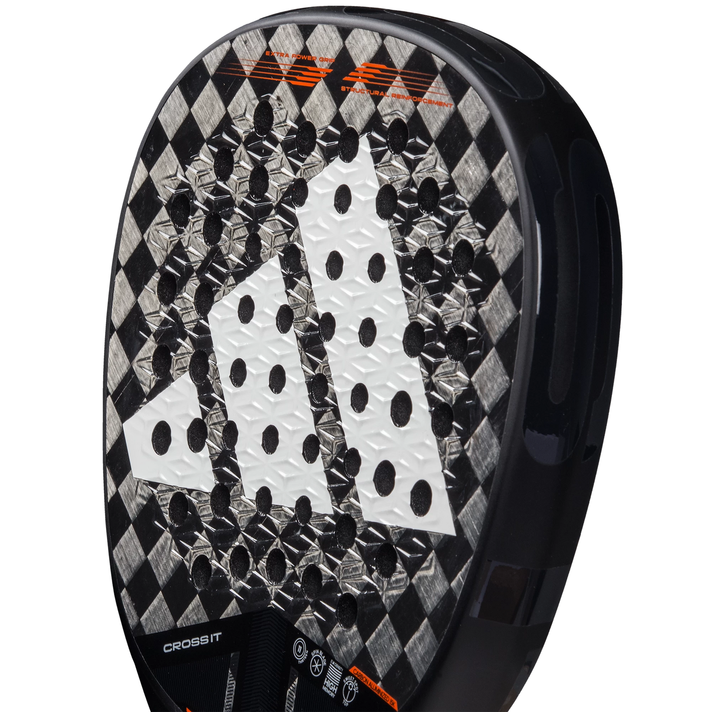 Adidas Cross IT 3.4 padel racket side profile showing Dynamic Air Flow frame