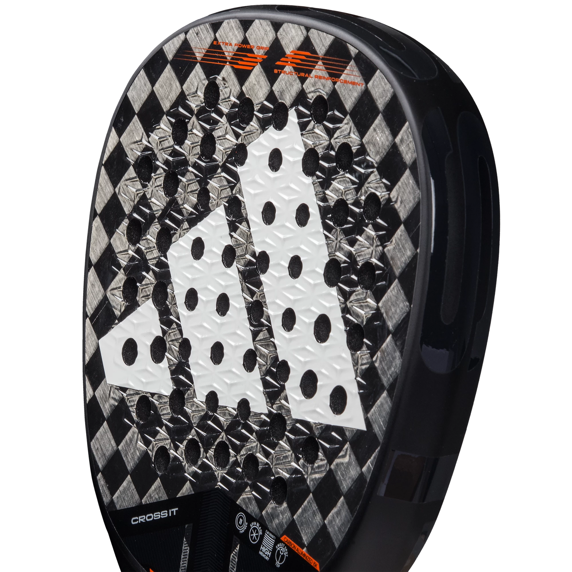 Adidas Cross IT 3.4 padel racket side profile showing Dynamic Air Flow frame