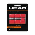 Raudonos spalvos Head Xtreme Soft Red apvijos (overgrip) 3 vnt. pakuotė su mikroperforacijomis.