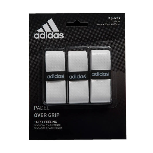 Adidas Overgrip White padelio raketės apvija, balta overgrip, 3 vnt.