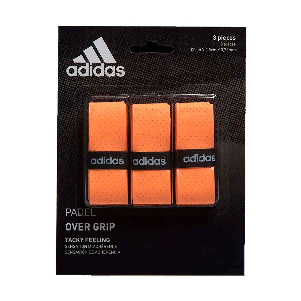 Adidas Overgrip Orange padelio raketės apvija, oranžinė overgrip, 3 vnt.